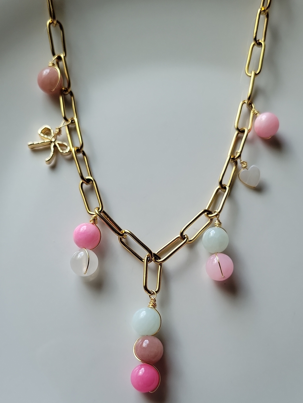 Jade Necklace With Charms